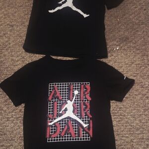 Jordan Kids Black and Red Graphic Tee